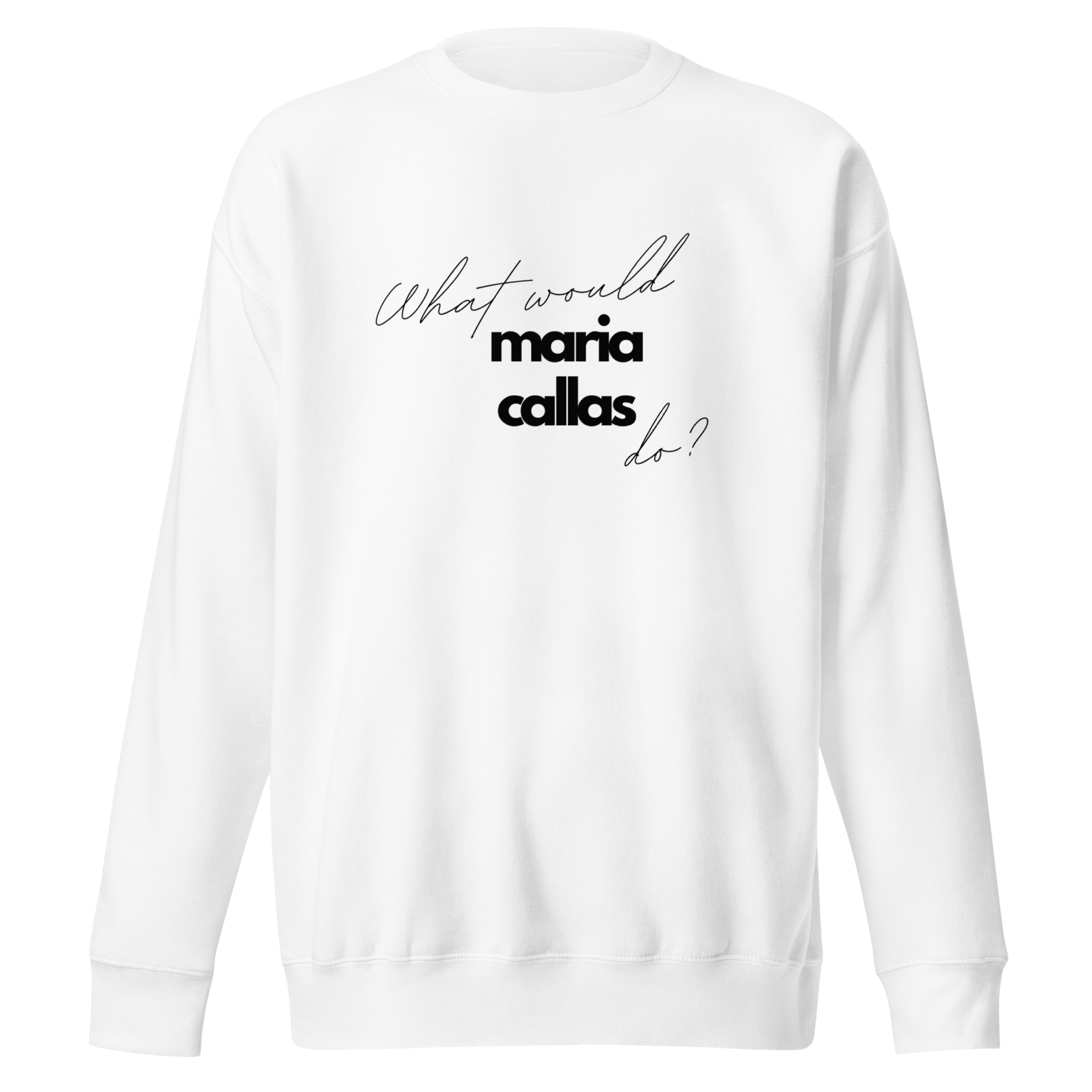 "WWMCD" Premium Crew - White