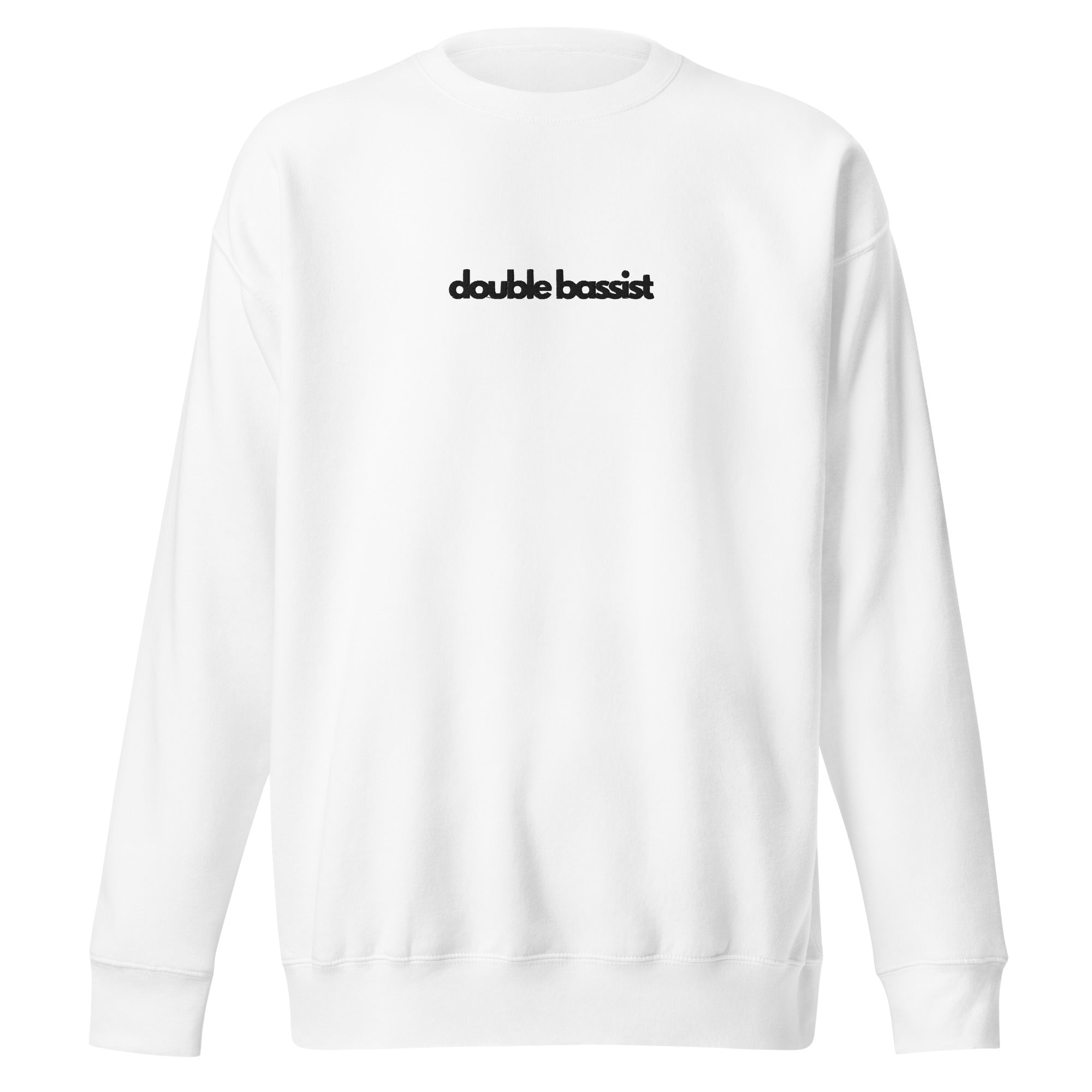 Double Bassist Premium Crew - White