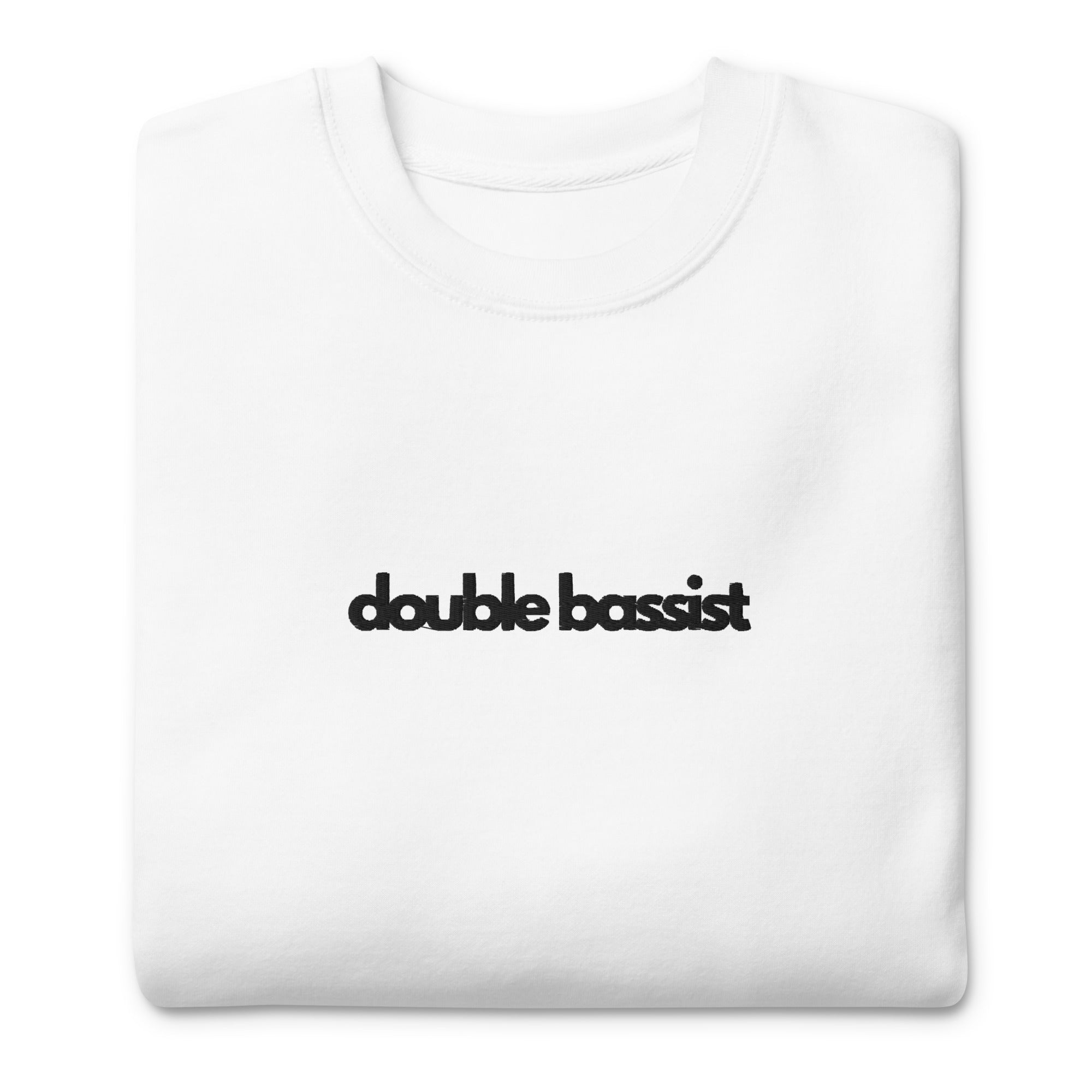 Double Bassist Premium Crew - White