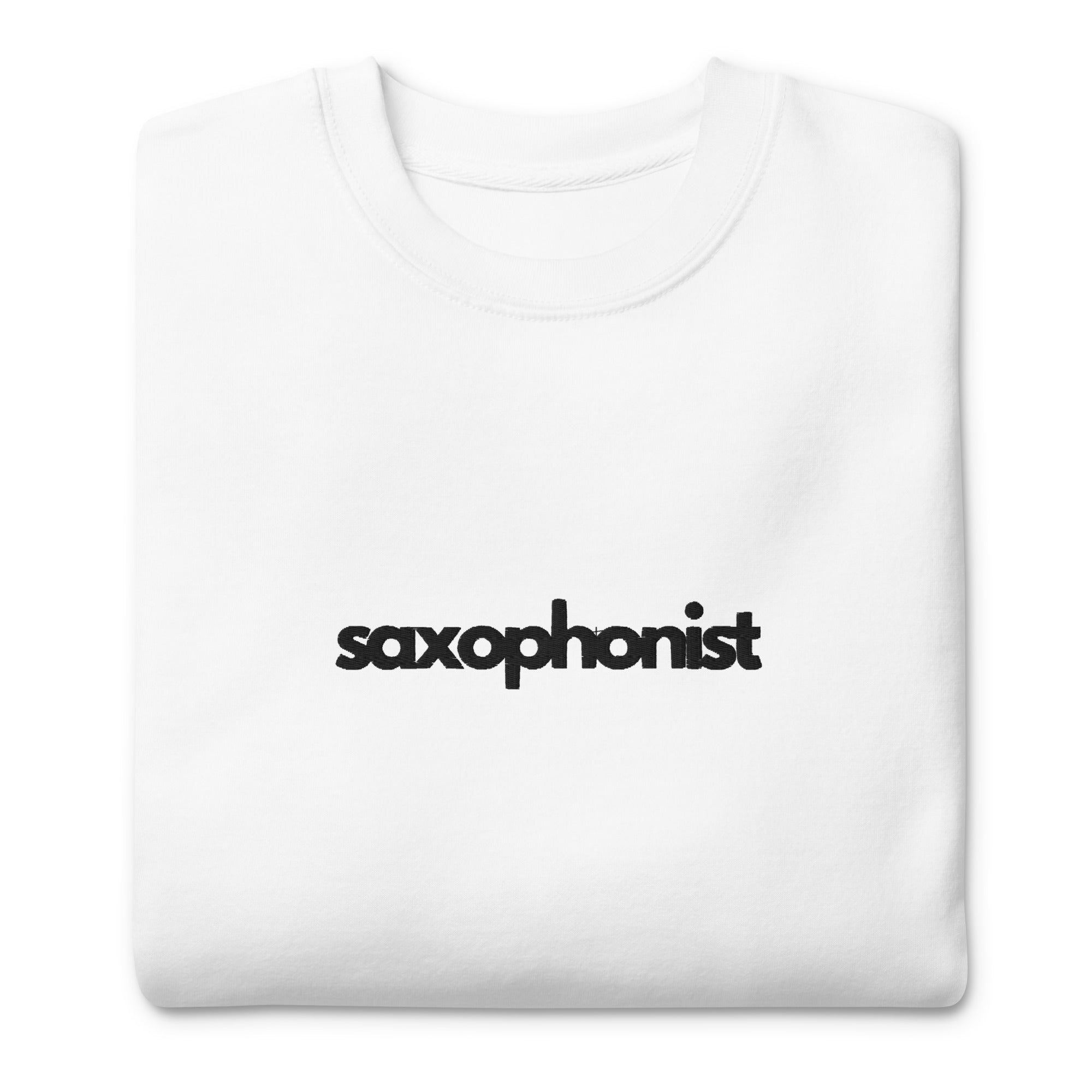 Saxophonist Premium Crew - White